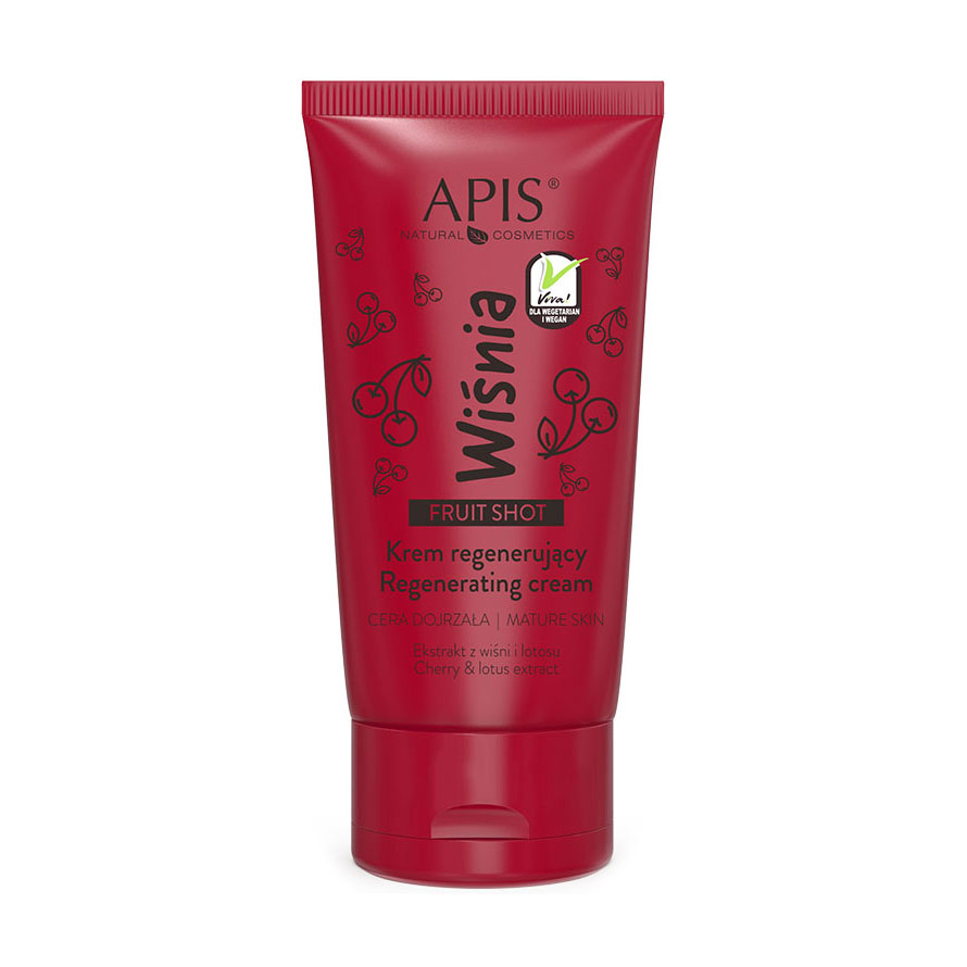 Регенерувальний крем для обличчя Apis Natural Cosmetics Fruit Shot Regenerating Cream з ароматом вишні, 50 мл